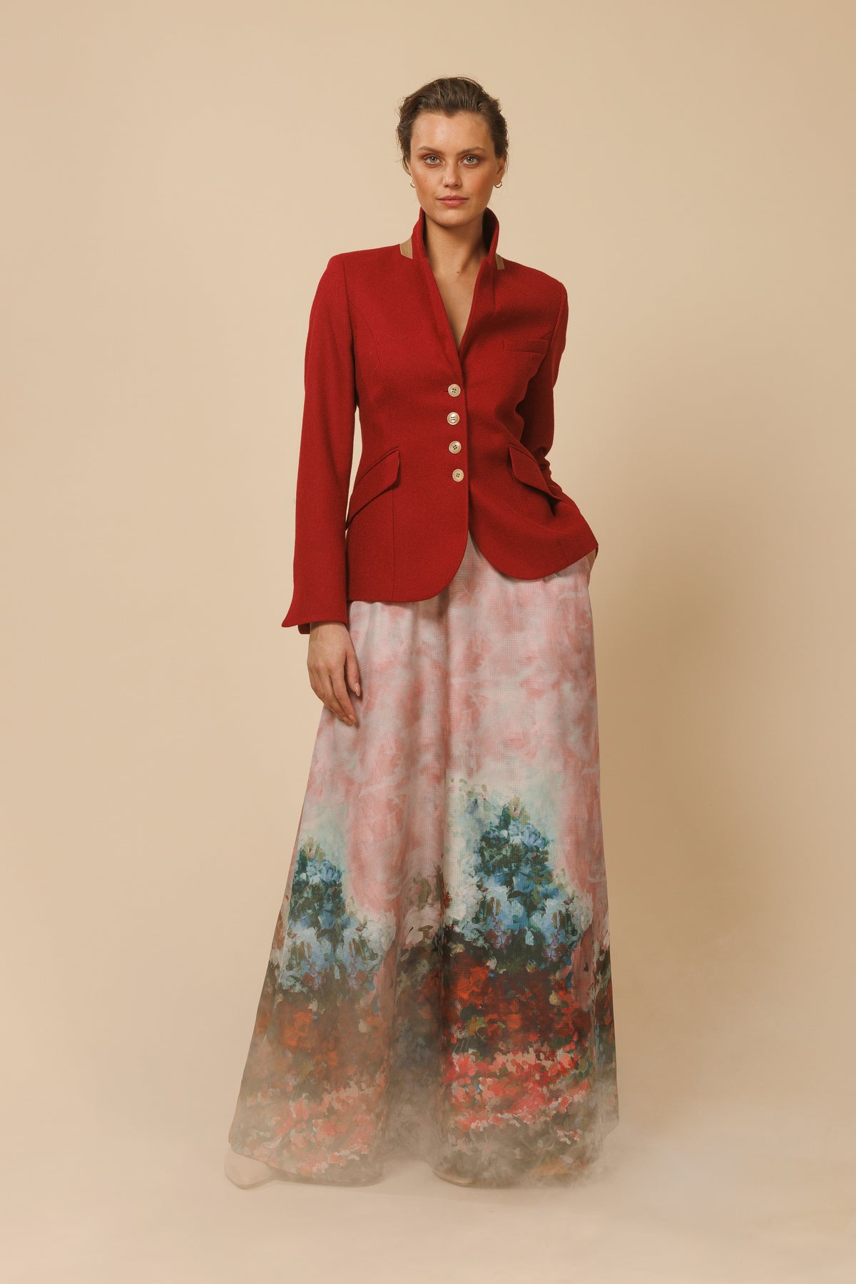 ITALIAN ABSTRACT PRINT MAXI-STYLE SKIRT CESAR - SKIRTS - SCAPA FASHION - SCAPA OFFICIAL