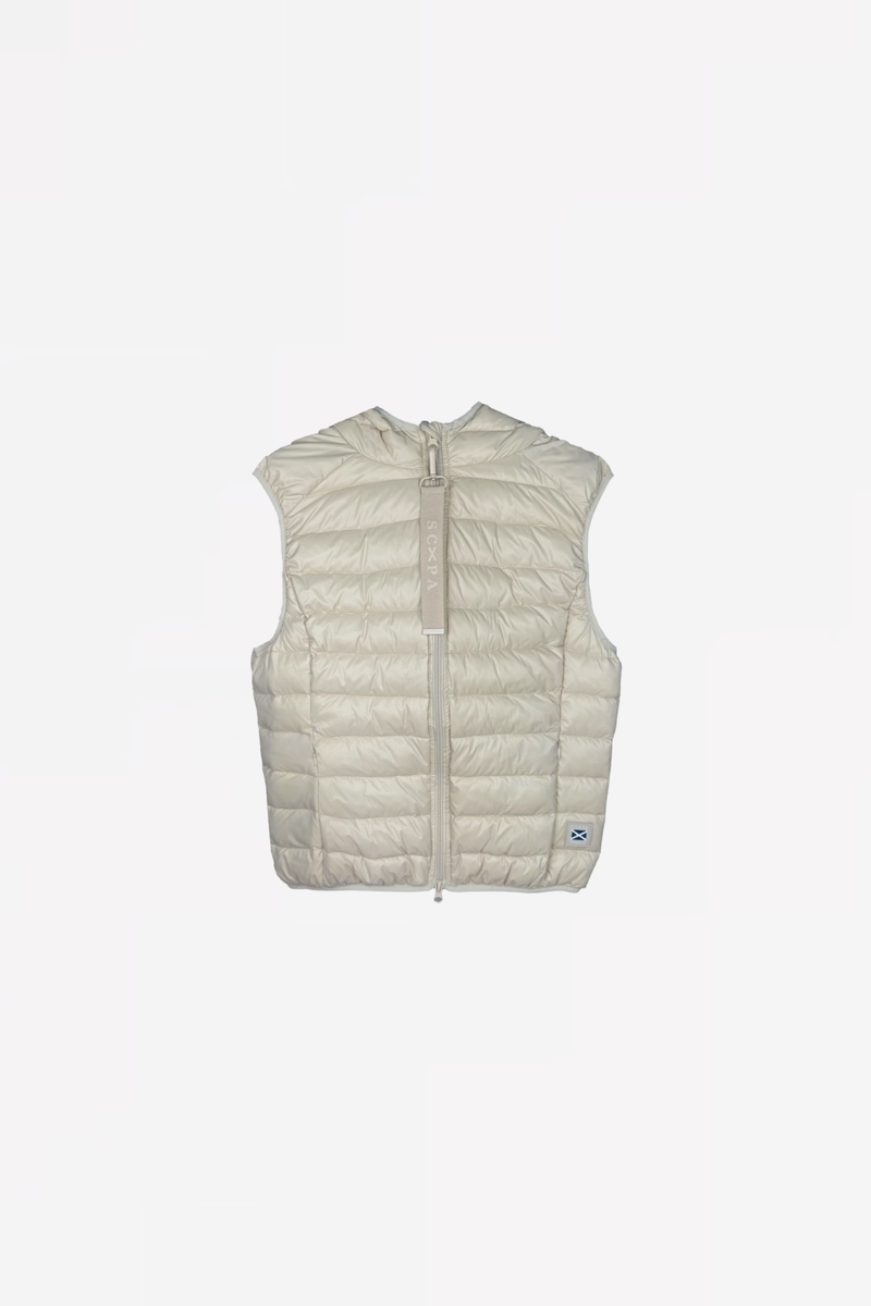 QUILTED LIGHTWEIGHT BODYWARMER FLORENCE - LIGHT BEIGE - JACKETS - SCAPA FASHION - SCAPA OFFICIAL