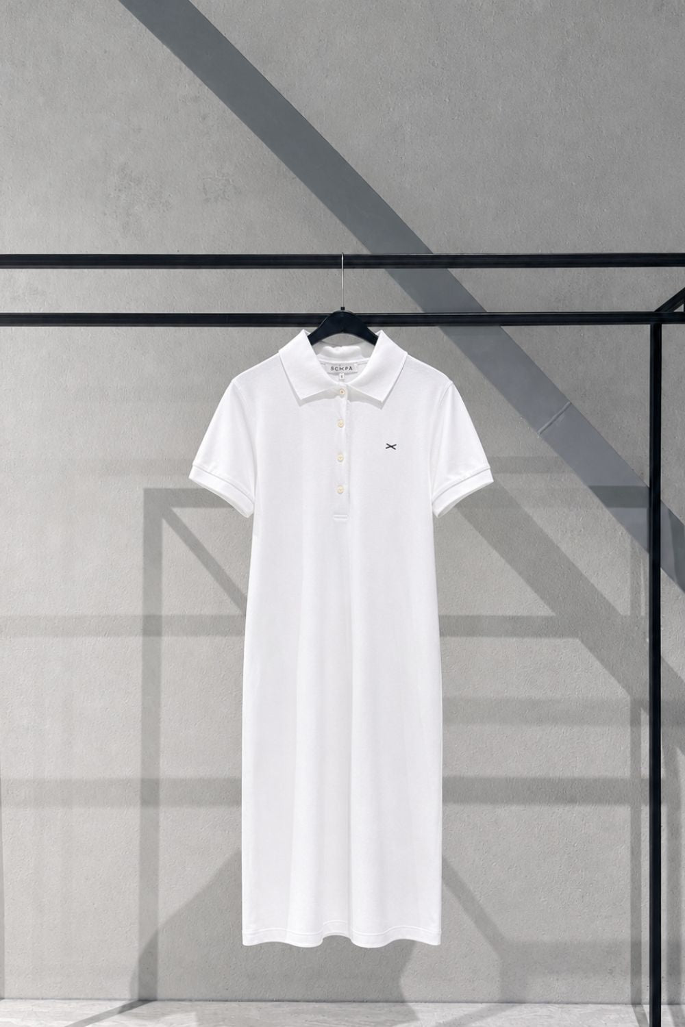POLO DRESS HAYDEN - DENIM BLUE/LIGHT GREY/WHITE