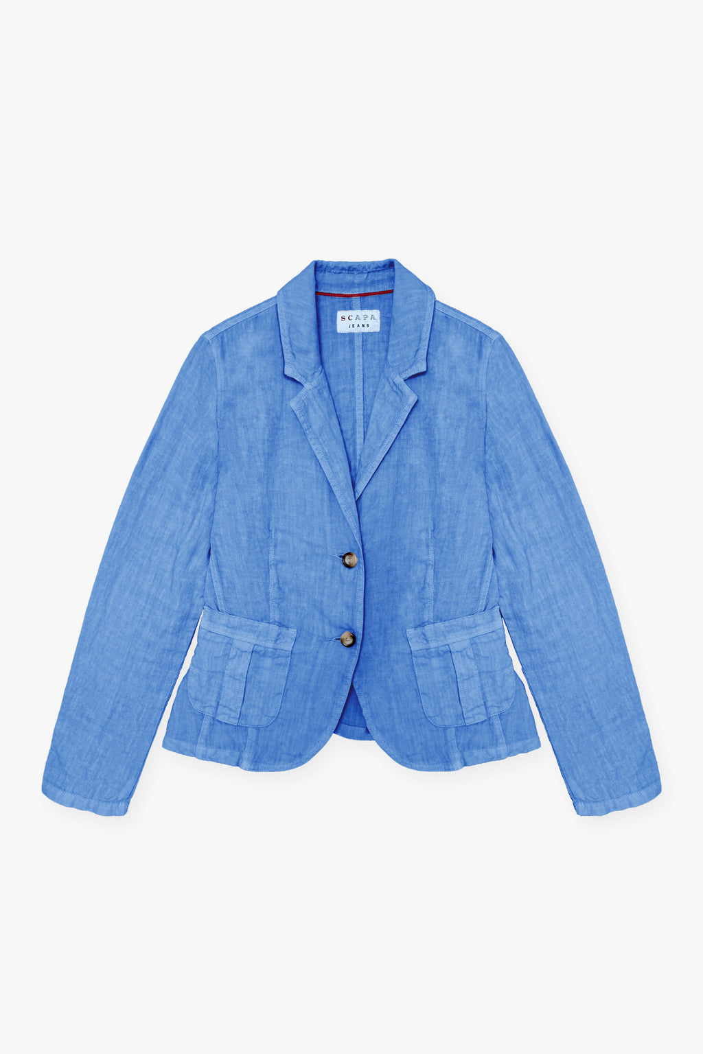 WASHED LINEN SINGLE BREASTED JACKET SAND - JACKETS - SCAPA FASHION - SCAPA OFFICIAL