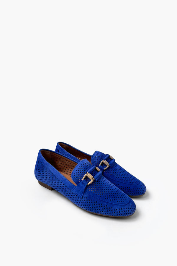 PUNCTURED SUEDE LOAFERS