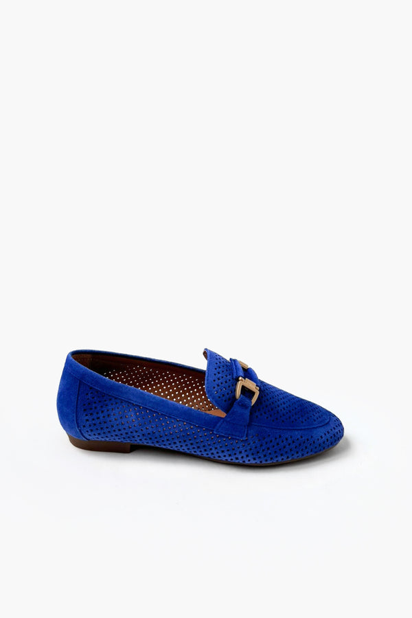 PUNCTURED SUEDE LOAFERS
