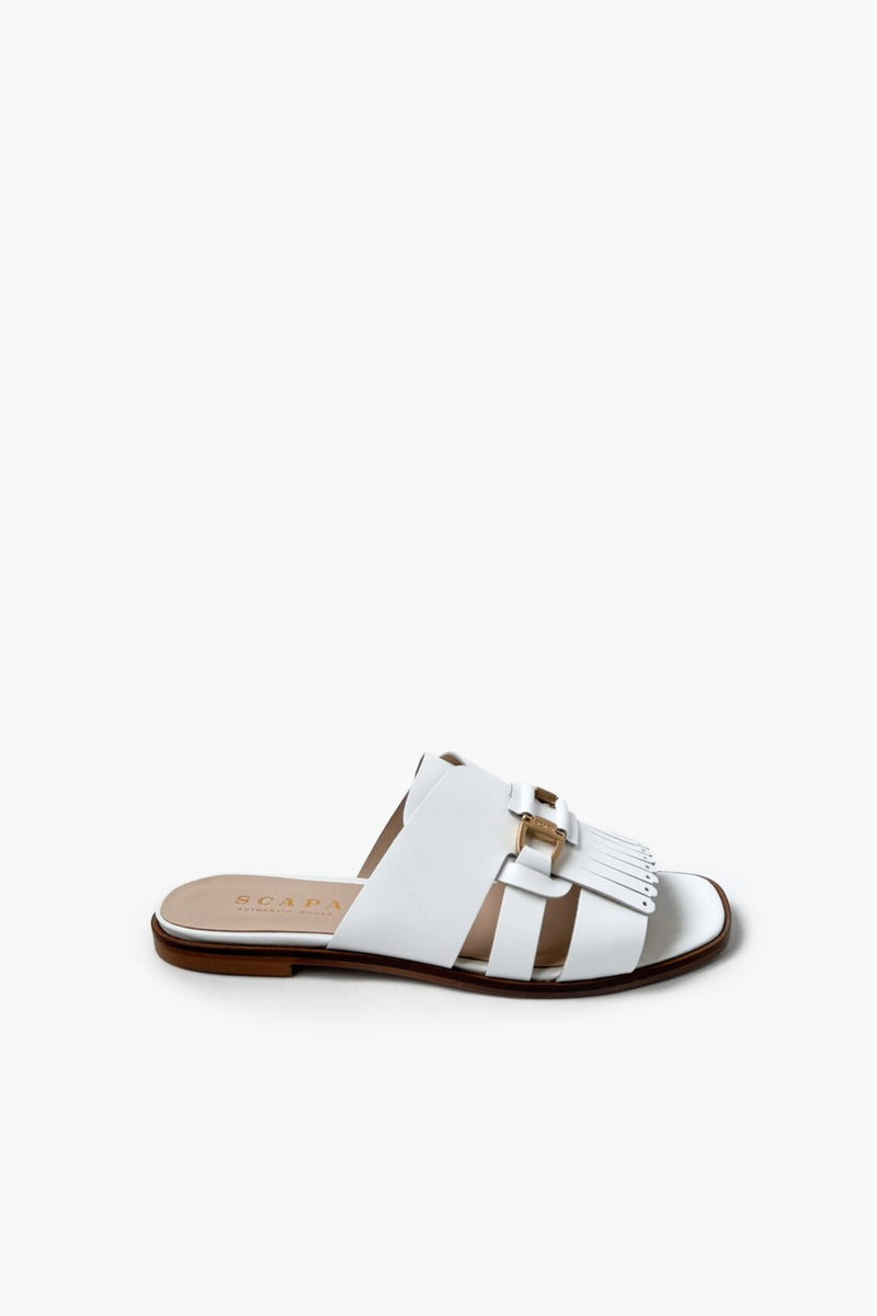 LEATHER SANDALS WITH FRINGE - SHOES - SCAPA FASHION - SCAPA OFFICIAL