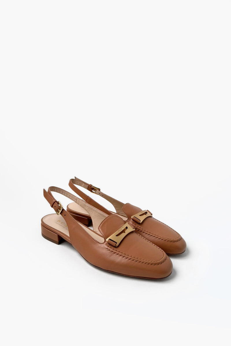 LEATHER SLINGBACK WITH BUCKLE DETAIL - SHOES - SCAPA FASHION - SCAPA OFFICIAL