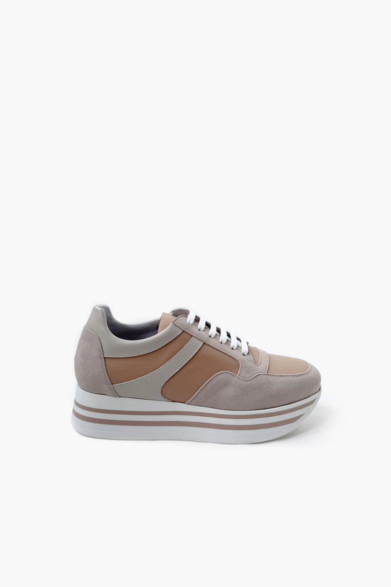 LEATHER SNEAKERS WITH SUEDE ACCENTS - SHOES - SCAPA FASHION - SCAPA OFFICIAL