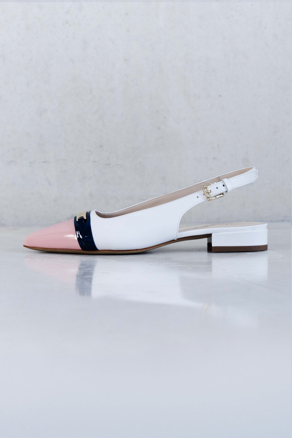 LEATHER COLOURED TOE SLINGBACK - PINK AND SKY - SHOES - SCAPA FASHION - SCAPA OFFICIAL