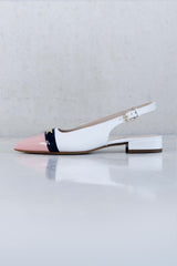 LEATHER COLOURED TOE SLINGBACK - PINK AND SKY - SHOES - SCAPA FASHION - SCAPA OFFICIAL
