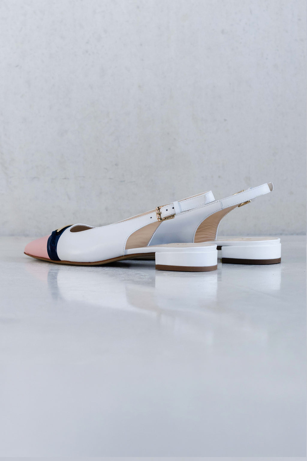 LEATHER COLOURED TOE SLINGBACK - PINK AND SKY - SHOES - SCAPA FASHION - SCAPA OFFICIAL