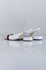 LEATHER COLOURED TOE SLINGBACK - PINK AND SKY - SHOES - SCAPA FASHION - SCAPA OFFICIAL