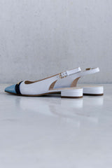 LEATHER COLOURED TOE SLINGBACK - PINK AND SKY - SHOES - SCAPA FASHION - SCAPA OFFICIAL