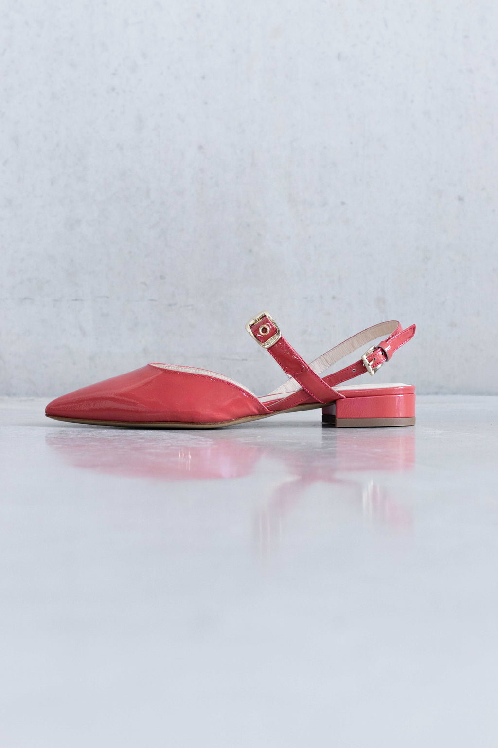 GLOSSY LEATHER SLINGBACK - SKY/PINK/CORAILLE - SHOES - SCAPA FASHION - SCAPA OFFICIAL
