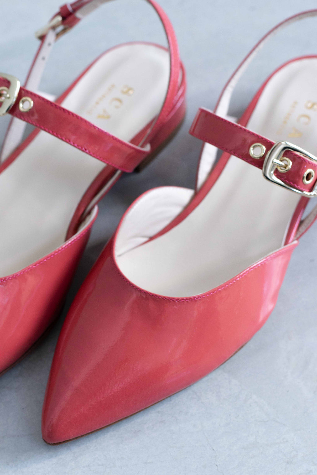 GLOSSY LEATHER SLINGBACK - SKY/PINK/CORAILLE - SHOES - SCAPA FASHION - SCAPA OFFICIAL