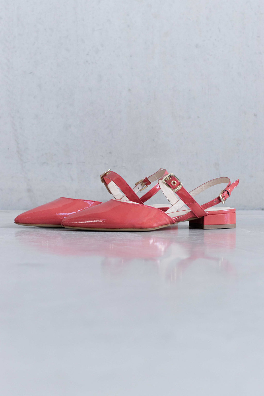 GLOSSY LEATHER SLINGBACK - SKY/PINK/CORAILLE - SHOES - SCAPA FASHION - SCAPA OFFICIAL