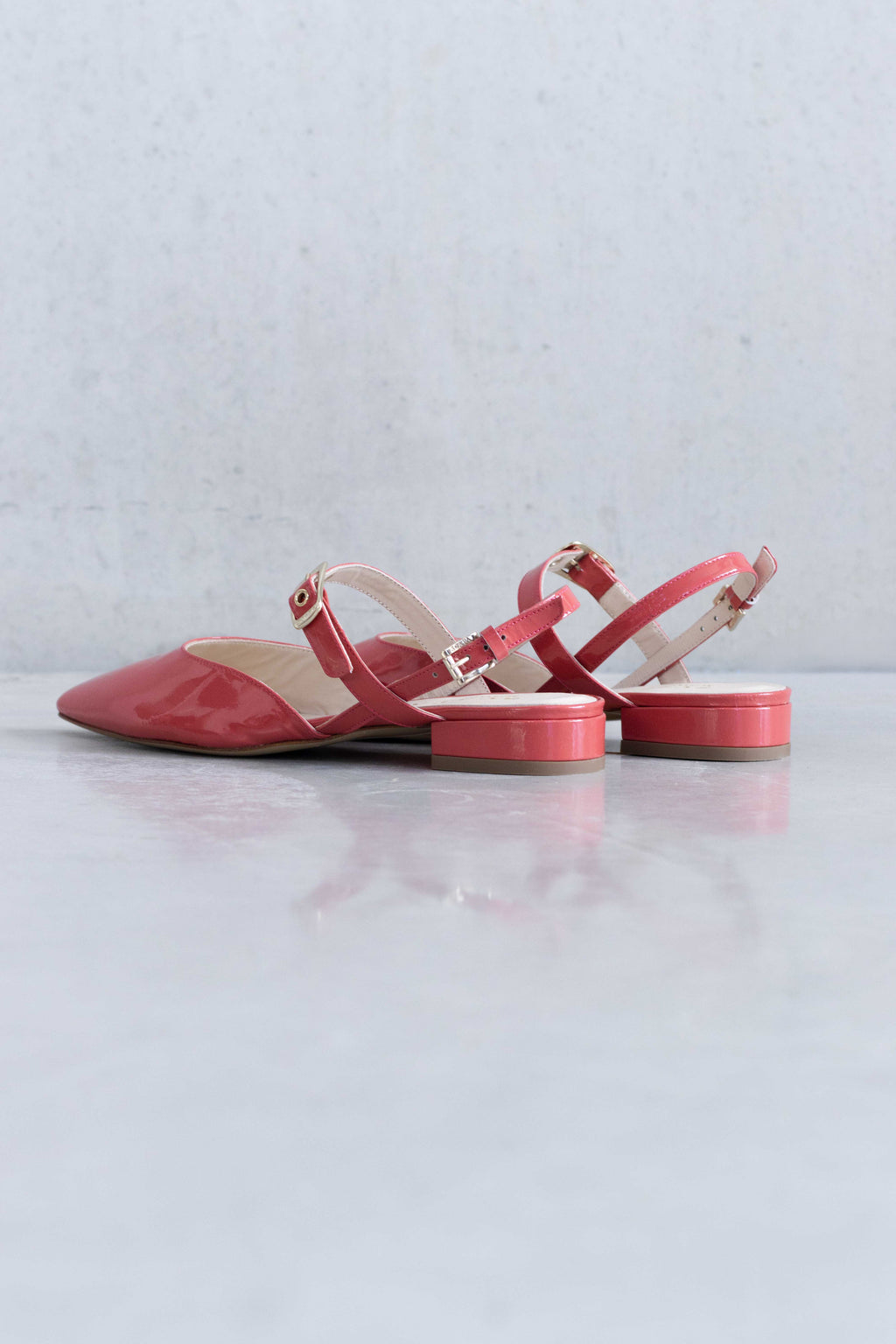 GLOSSY LEATHER SLINGBACK - SKY/PINK/CORAILLE - SHOES - SCAPA FASHION - SCAPA OFFICIAL