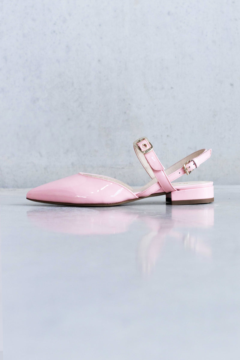 GLOSSY LEATHER SLINGBACK - SKY/PINK/CORAILLE - SHOES - SCAPA FASHION - SCAPA OFFICIAL