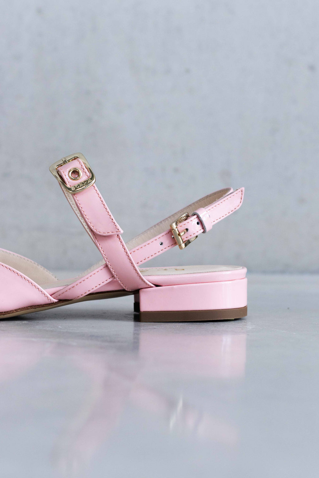 GLOSSY LEATHER SLINGBACK - SKY/PINK/CORAILLE - SHOES - SCAPA FASHION - SCAPA OFFICIAL