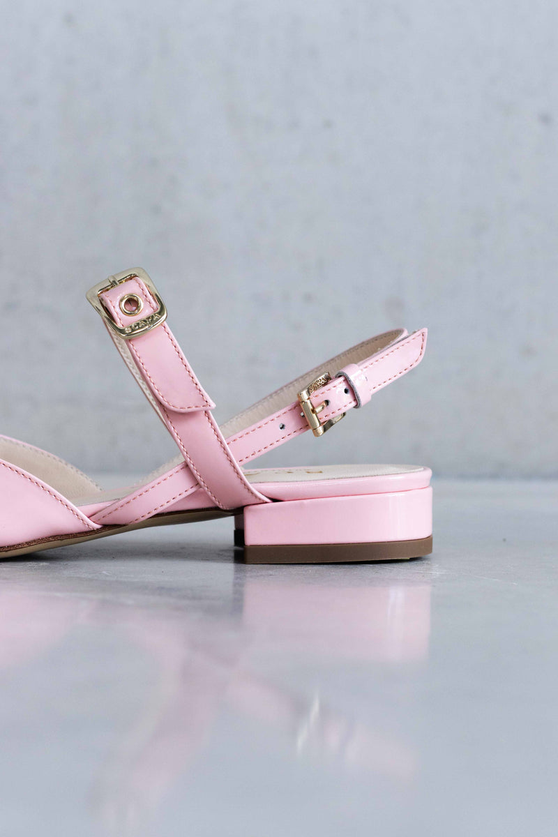 GLOSSY LEATHER SLINGBACK - SKY/PINK/CORAILLE - SHOES - SCAPA FASHION - SCAPA OFFICIAL