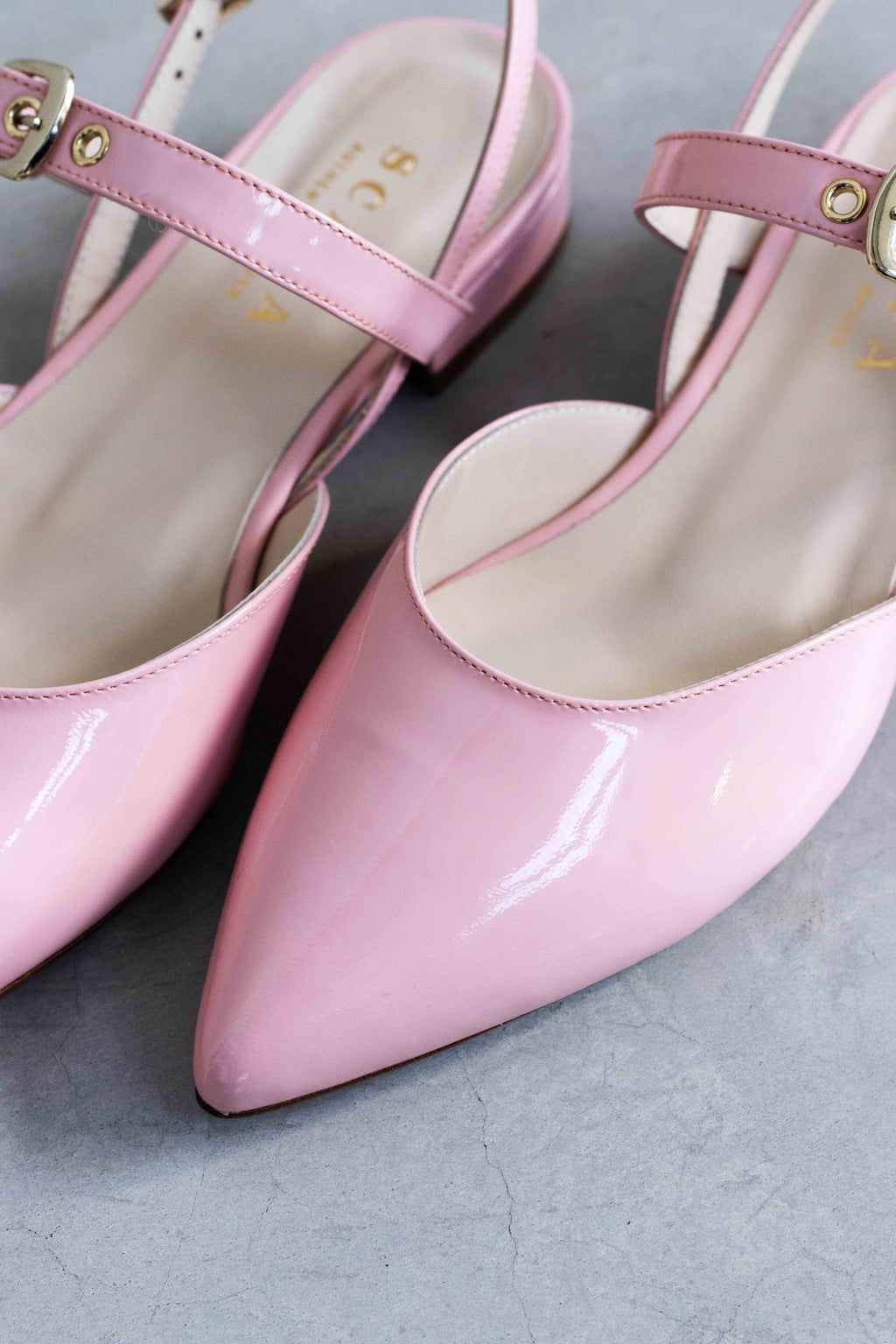 GLOSSY LEATHER SLINGBACK - SKY/PINK/CORAILLE - SHOES - SCAPA FASHION - SCAPA OFFICIAL