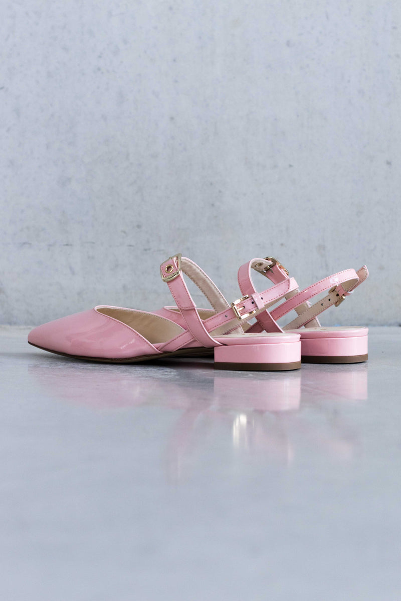 GLOSSY LEATHER SLINGBACK - SKY/PINK/CORAILLE - SHOES - SCAPA FASHION - SCAPA OFFICIAL