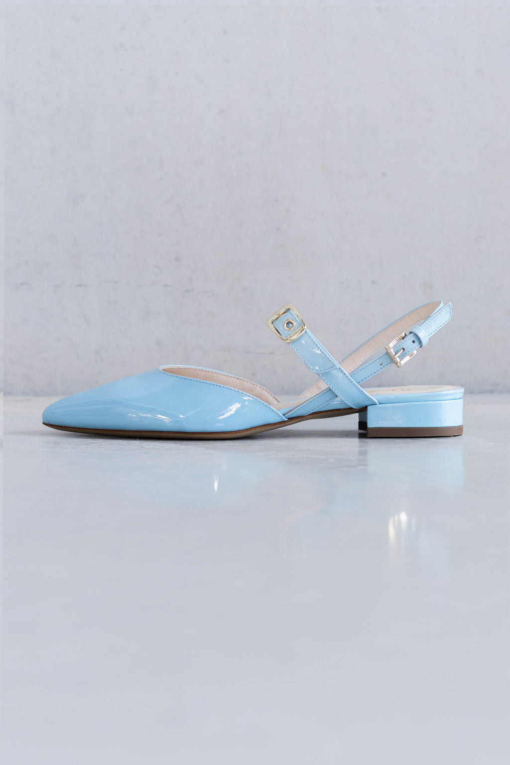 GLOSSY LEATHER SLINGBACK - SKY/PINK/CORAILLE - SHOES - SCAPA FASHION - SCAPA OFFICIAL