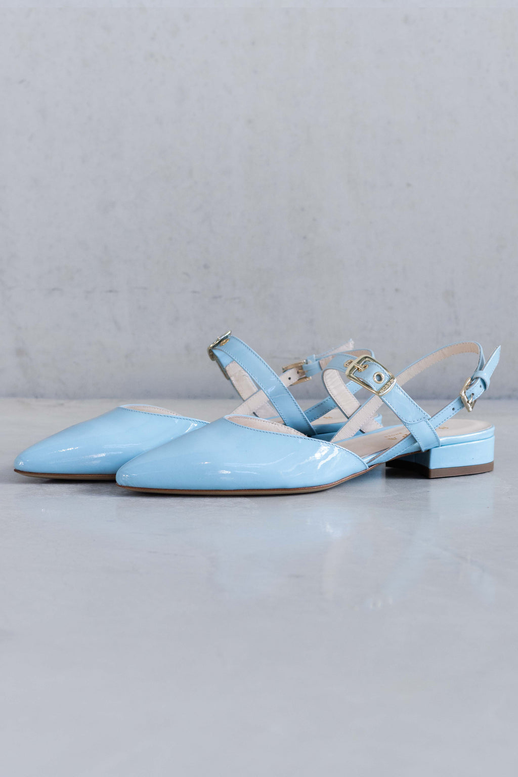 GLOSSY LEATHER SLINGBACK - SKY/PINK/CORAILLE - SHOES - SCAPA FASHION - SCAPA OFFICIAL