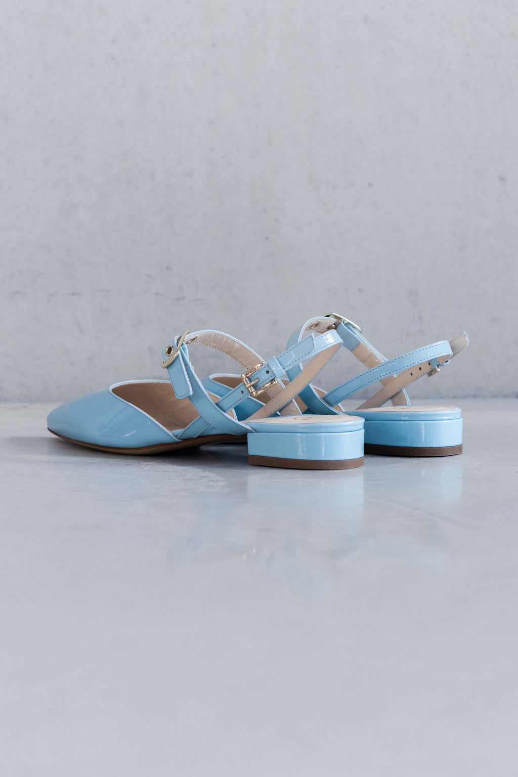 GLOSSY LEATHER SLINGBACK - SKY/PINK/CORAILLE - SHOES - SCAPA FASHION - SCAPA OFFICIAL