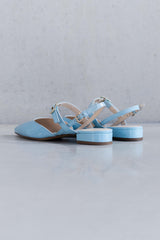 GLOSSY LEATHER SLINGBACK - SKY/PINK/CORAILLE - SHOES - SCAPA FASHION - SCAPA OFFICIAL