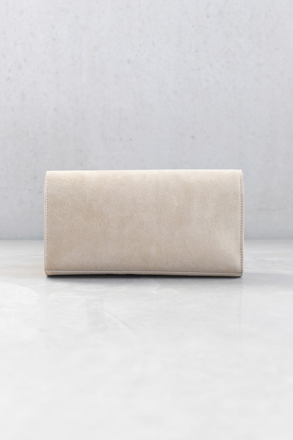 SUEDE CLUTCH - DK BEIGE AND SAND - BAGS - SCAPA FASHION - SCAPA OFFICIAL