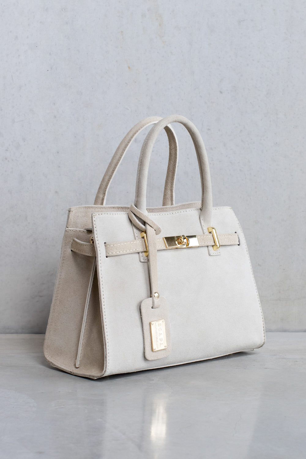 LEATHER HANDBAG 0596 - SAND - SMALL - BAGS - SCAPA FASHION - SCAPA OFFICIAL