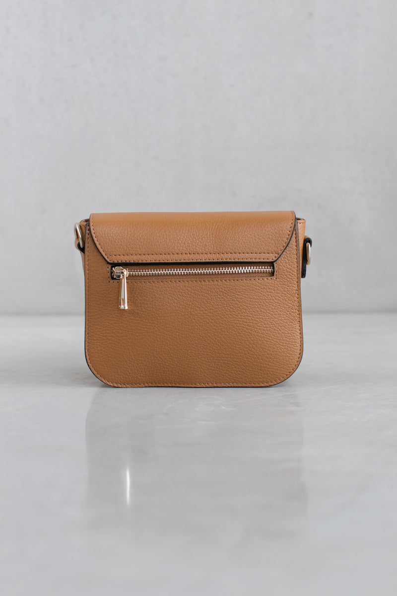 TEXTURED LEATHER CROSSBODY BAG - OFF-WHITE - BAGS - SCAPA FASHION - SCAPA OFFICIAL