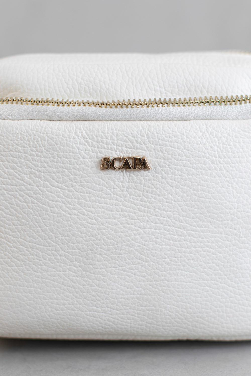 LEATHER CROSS BODY PUMA - OFF WHITE/IVORY/CHOCOLATE - BAGS - SCAPA FASHION - SCAPA OFFICIAL