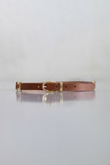 LEATHER BELT LOUISE - CAMEL - ACCESSOIRES - SCAPA FASHION - SCAPA OFFICIAL