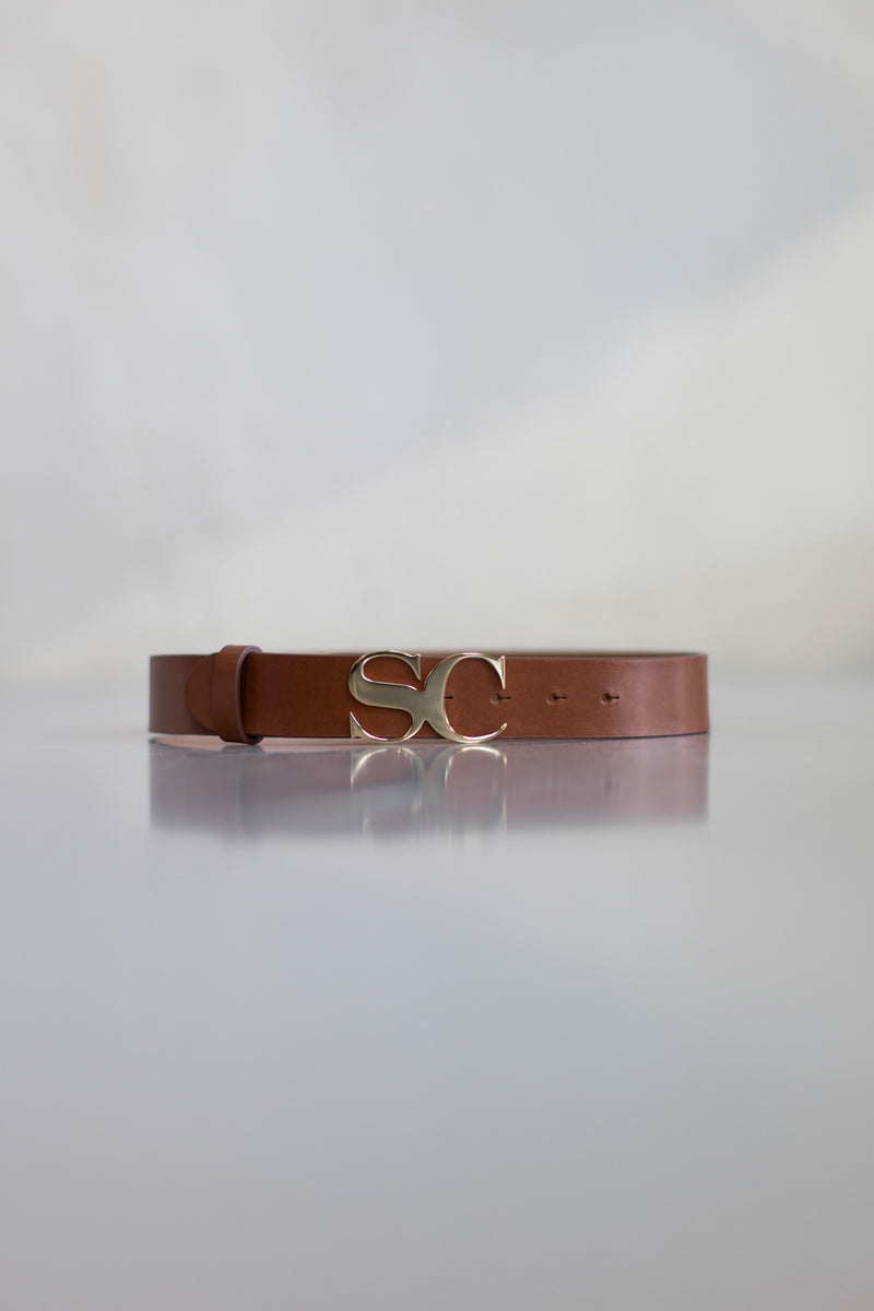 LEATHER BRANDBELT - CAMEL - ACCESSOIRES - SCAPA FASHION - SCAPA OFFICIAL