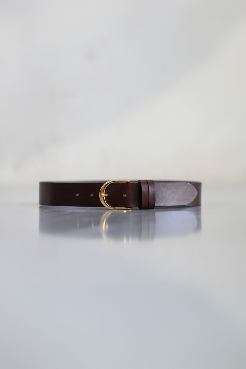 LEATHER BELT TORI - NAY/CHOCOLATE/CAMEL - ACCESSOIRES - SCAPA FASHION - SCAPA OFFICIAL