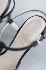 LEATHER HEELS - PINK AND NAVY - SHOES - SCAPA FASHION - SCAPA OFFICIAL