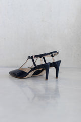 LEATHER HEELS - PINK AND NAVY - SHOES - SCAPA FASHION - SCAPA OFFICIAL