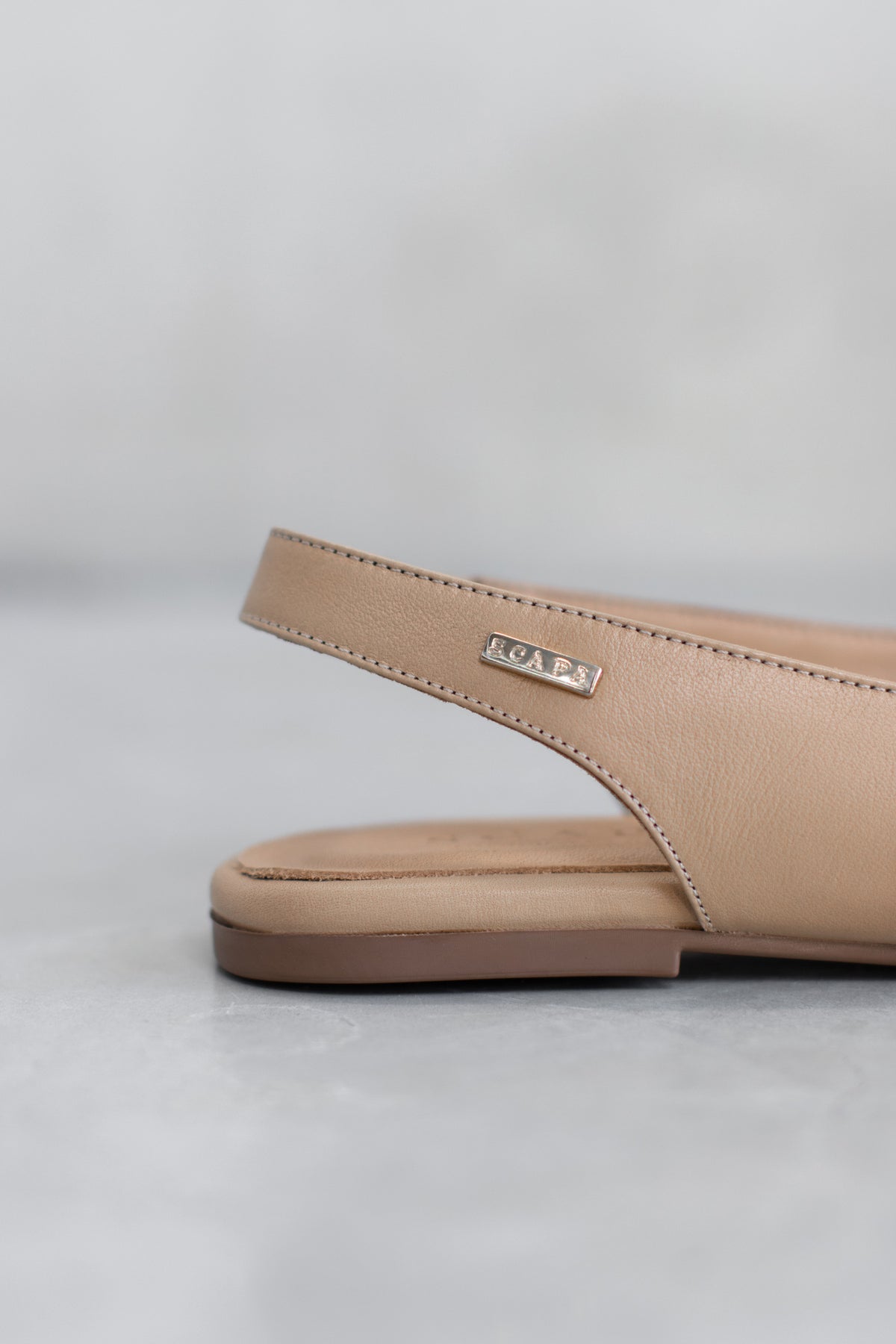 SLINGBACK BALLERINA - WHITE AND LIGHT BEIGE - SHOES - SCAPA FASHION - SCAPA OFFICIAL