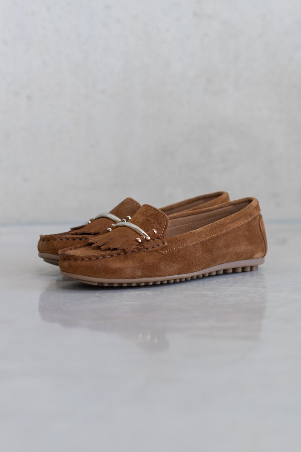 SUEDE MOCCASIN - COGNAC & SAND - SHOES - SCAPA FASHION - SCAPA OFFICIAL
