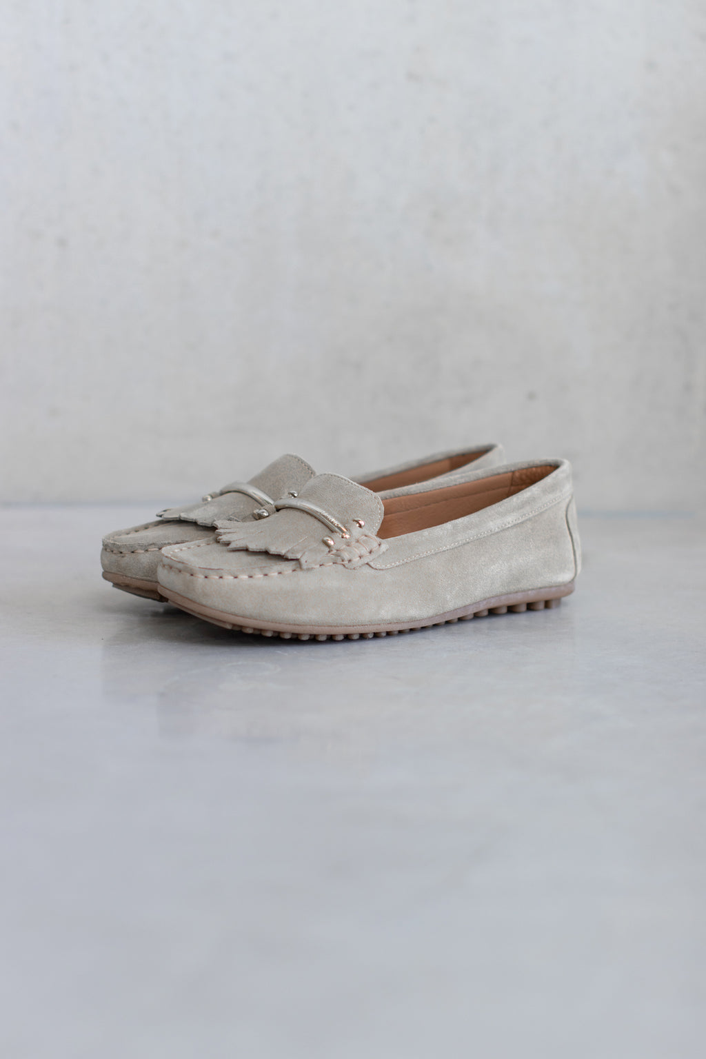 SUEDE MOCCASIN - COGNAC & SAND - SHOES - SCAPA FASHION - SCAPA OFFICIAL