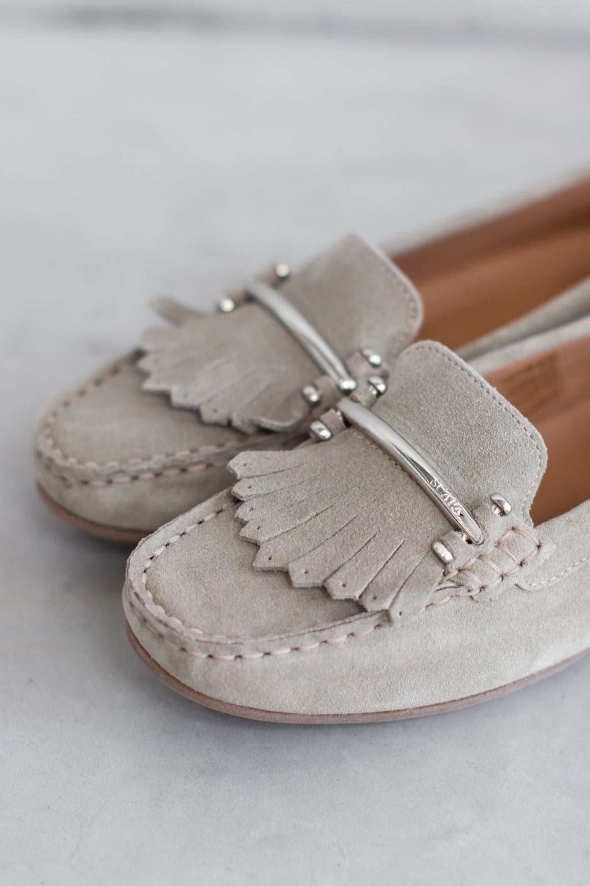 SUEDE MOCCASIN - COGNAC & SAND - SHOES - SCAPA FASHION - SCAPA OFFICIAL