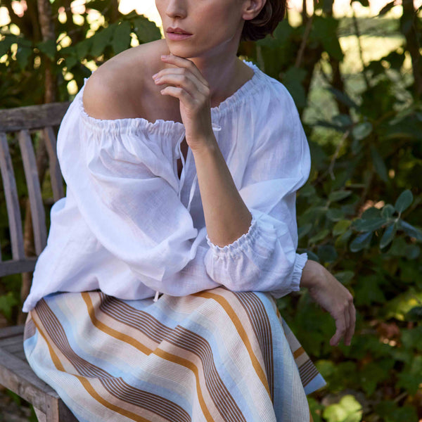 SCAPA WOMEN - LINEN OFF/ON SHOULDER SHIRT LISSA