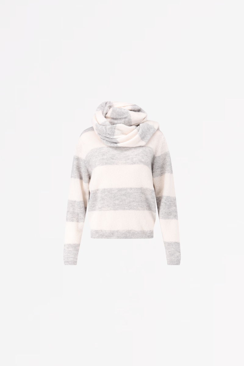 SCAPA FLOW - KNIT SCARF - ICE - STRIPED