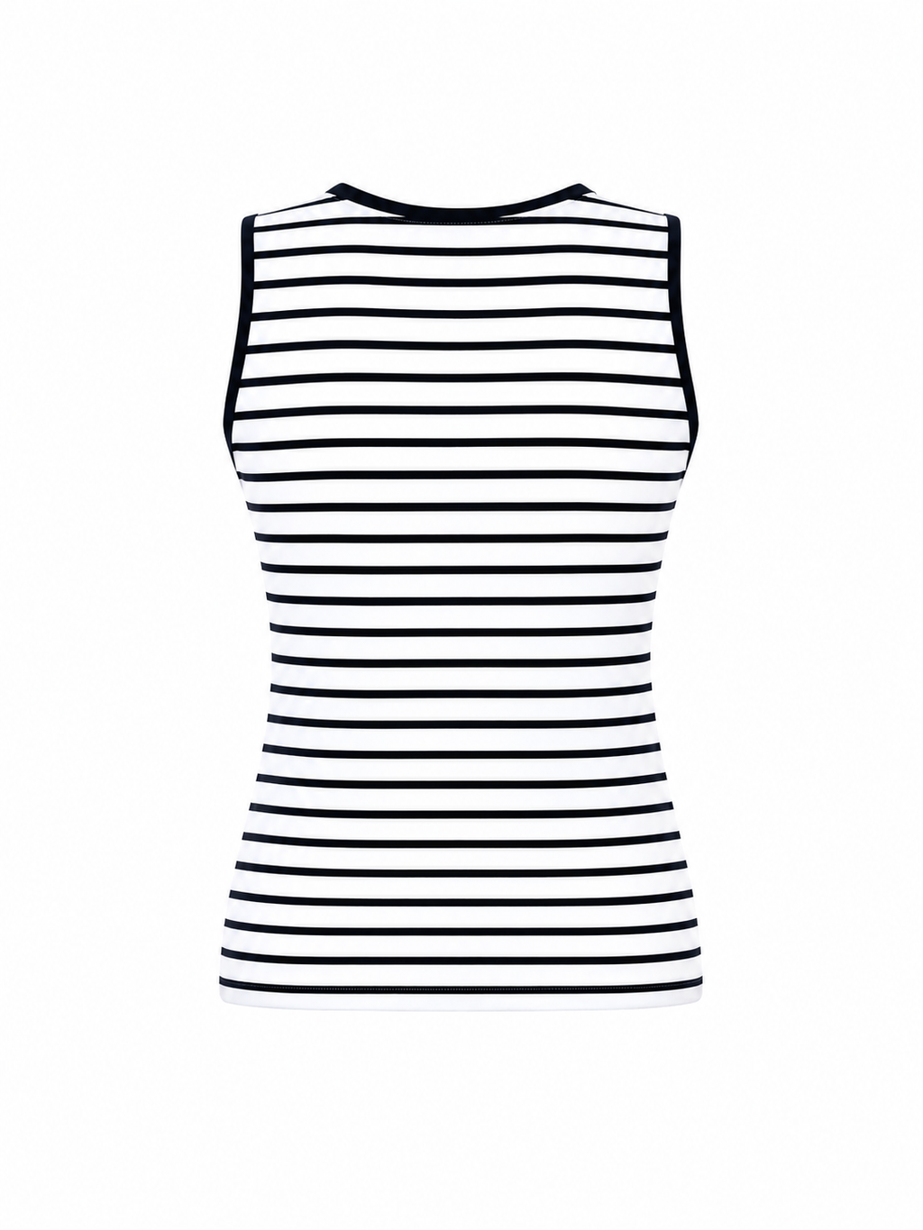 SLEEVELESS COTTON SHIRT GAUTAMA - NAVY STRIPES