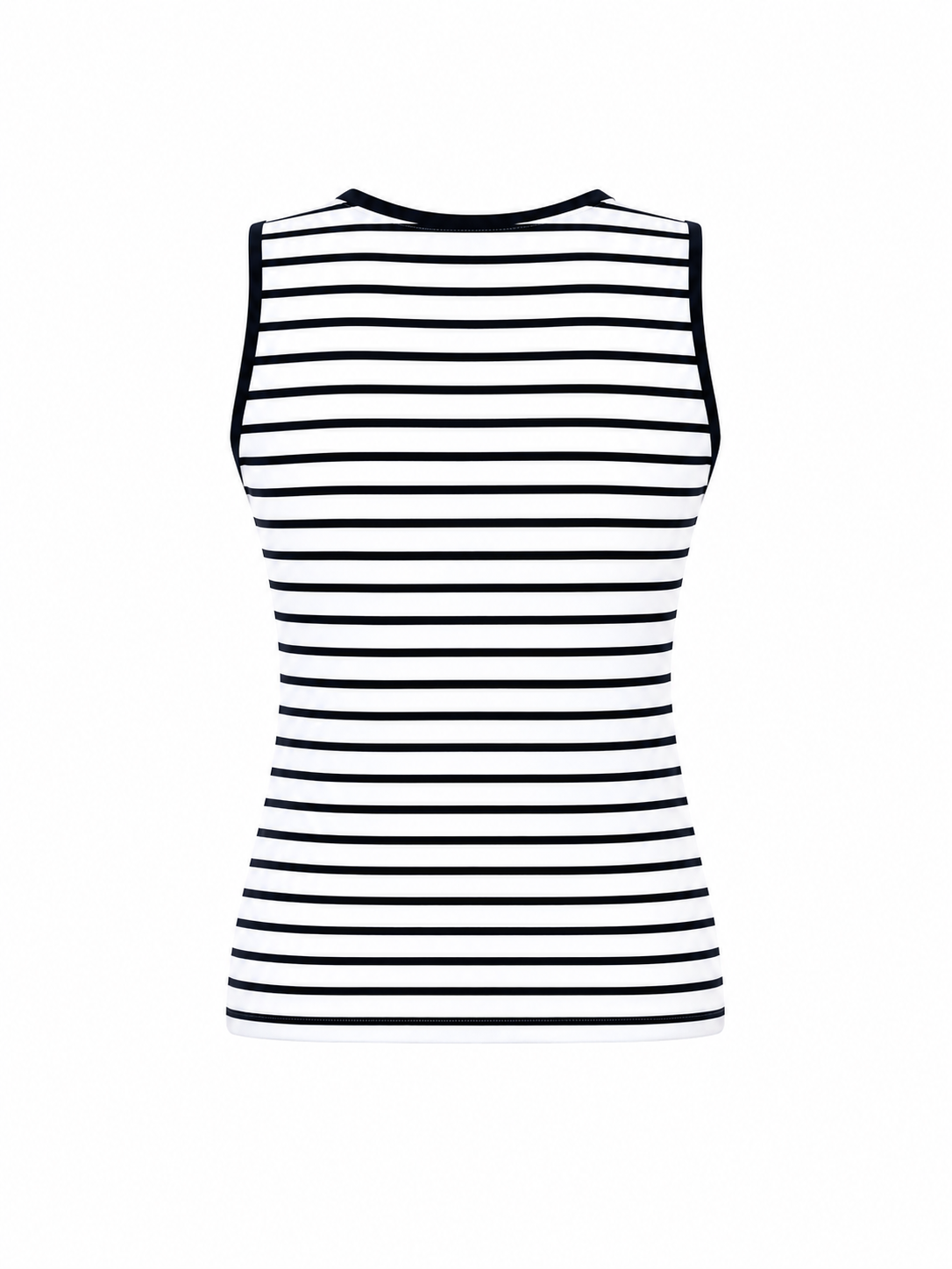 SLEEVELESS COTTON SHIRT GAUTAMA - NAVY STRIPES - SHIRTS - SCAPA FASHION - SCAPA OFFICIAL