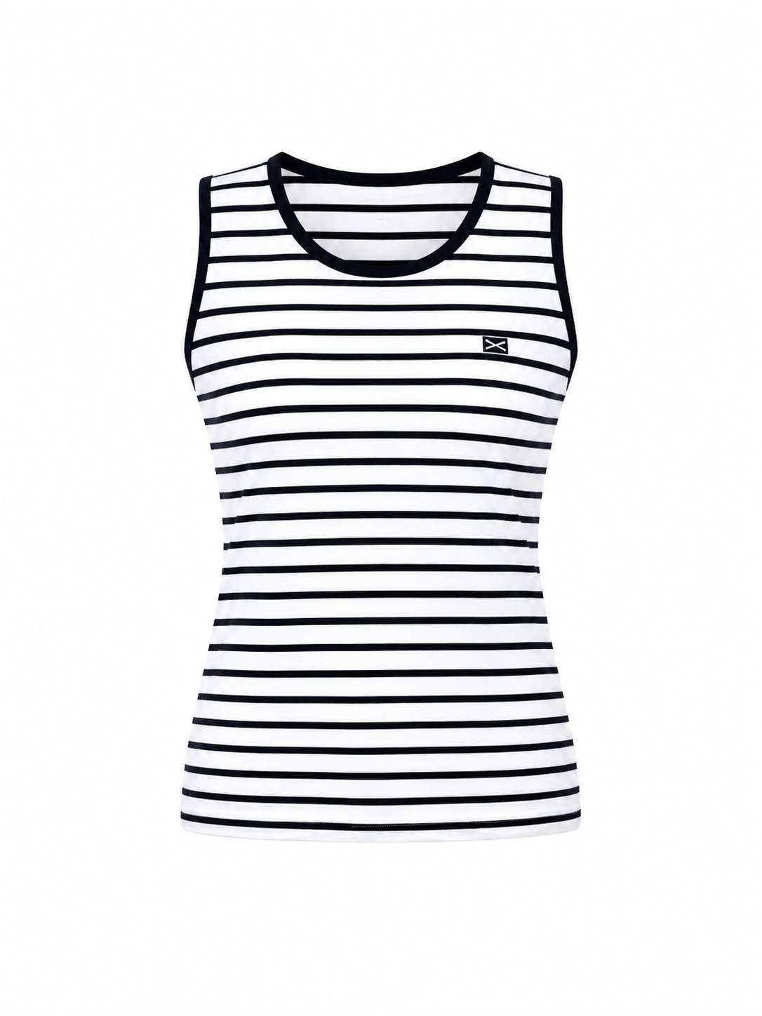 SLEEVELESS COTTON SHIRT GAUTAMA - NAVY STRIPES - SHIRTS - SCAPA FASHION - SCAPA OFFICIAL