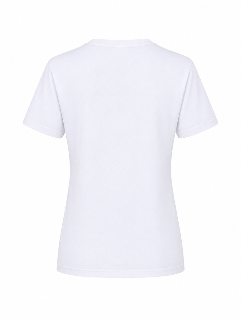 SHORT SLEEVE COTTON T-SHIRT GISELLE - WHITE