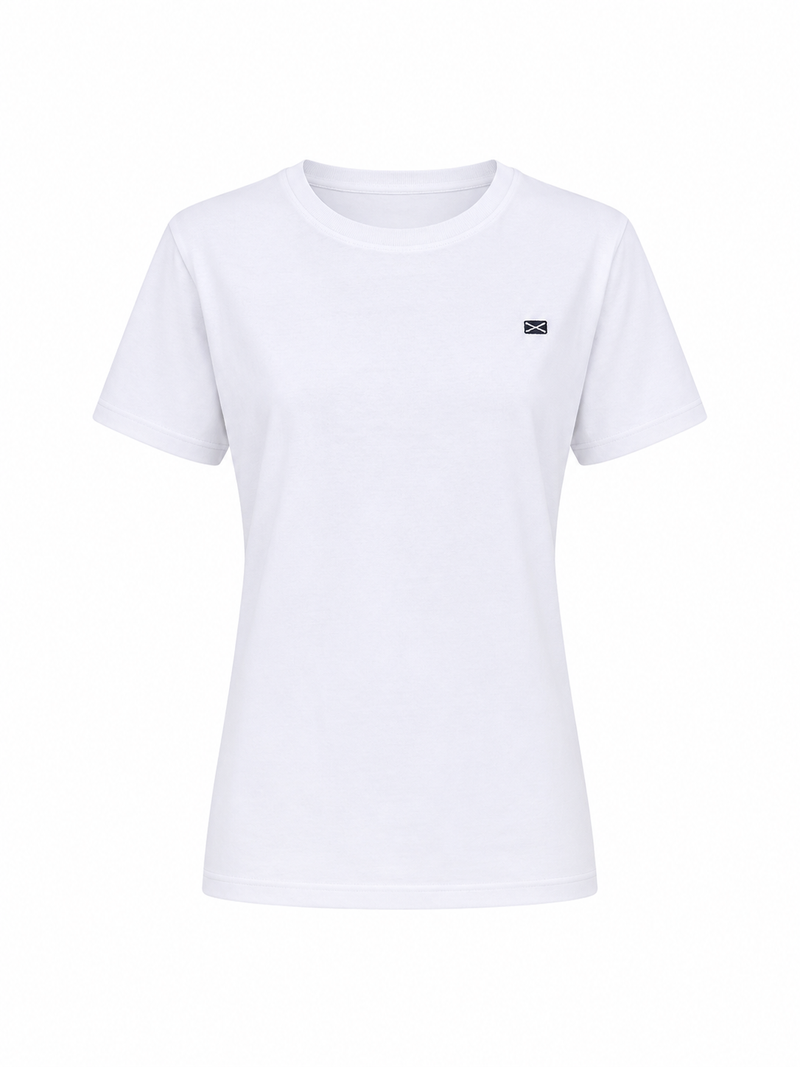 SHORT SLEEVE COTTON T-SHIRT GISELLE - WHITE