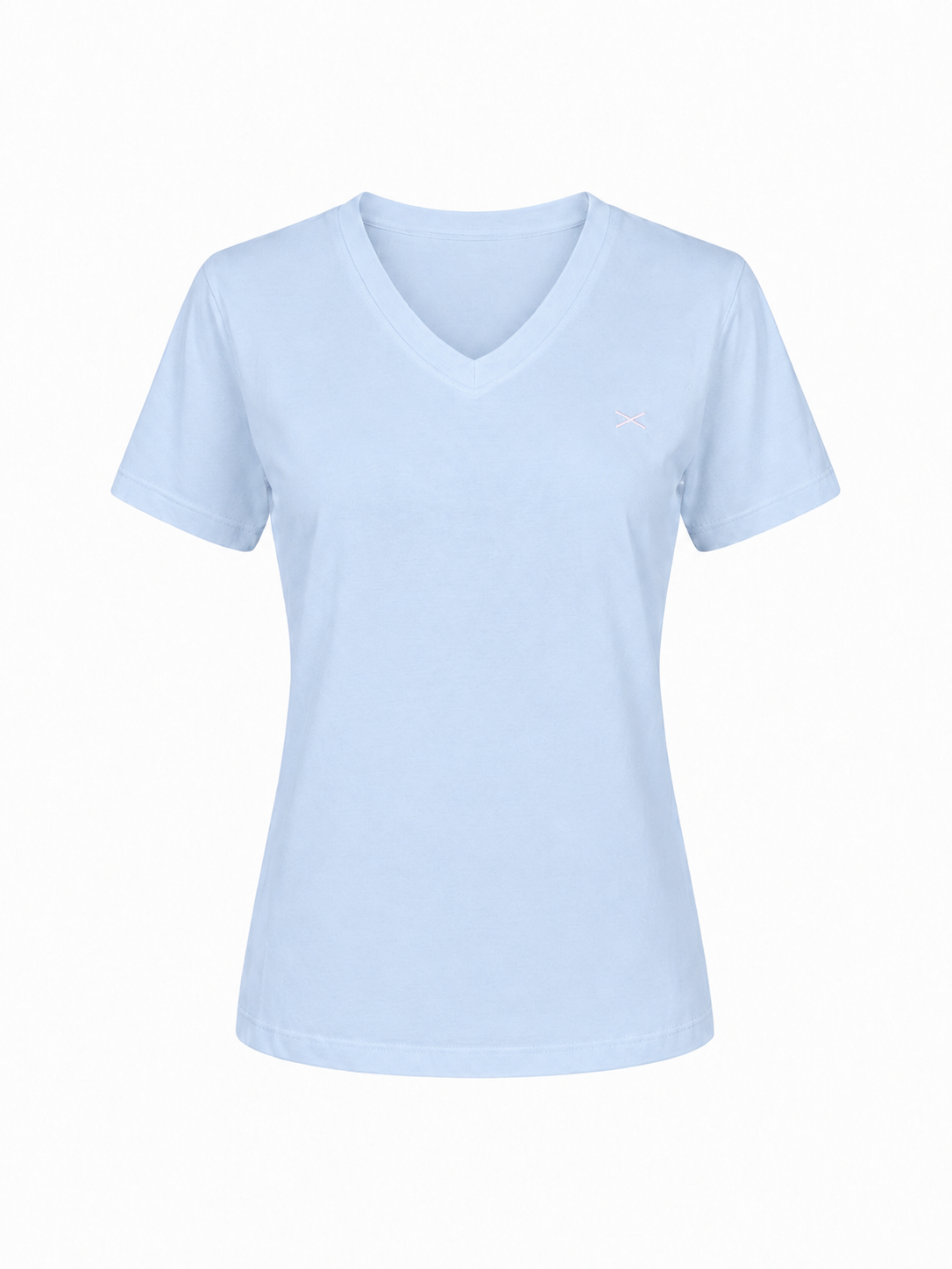 COTTON V-NECK T-SHIRT GITTE - NAVY/LILAC/LIGHT BLUE/LIGHT PINK/BLUE/SOFT RED - SHIRTS - SCAPA FASHION - SCAPA OFFICIAL
