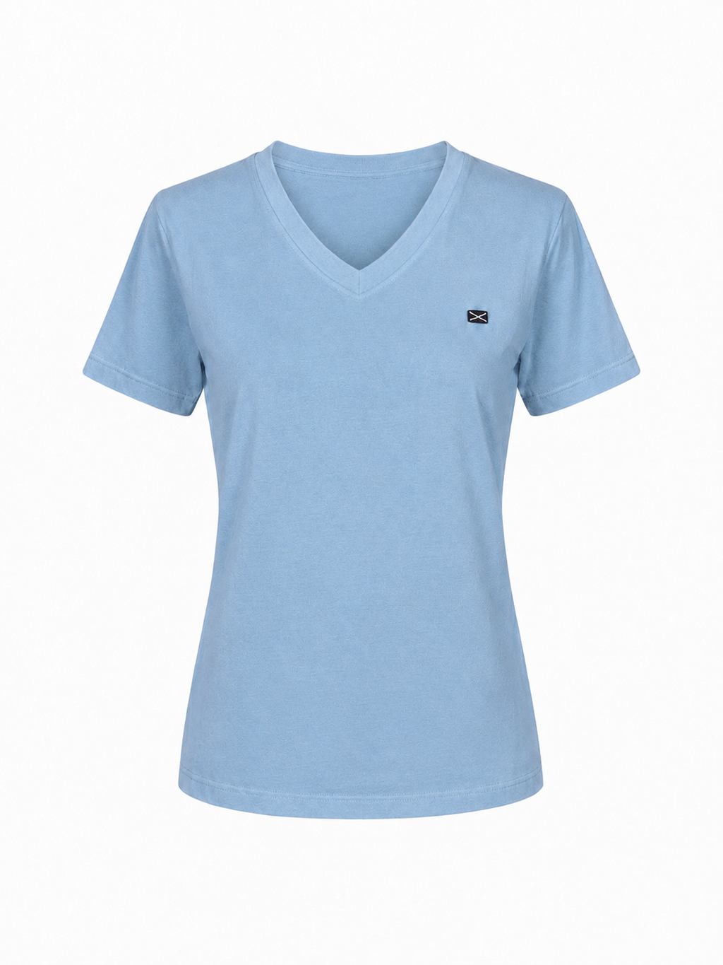 COTTON V-NECK T-SHIRT GITTE - NAVY/LILAC/LIGHT BLUE/LIGHT PINK/BLUE/SOFT RED