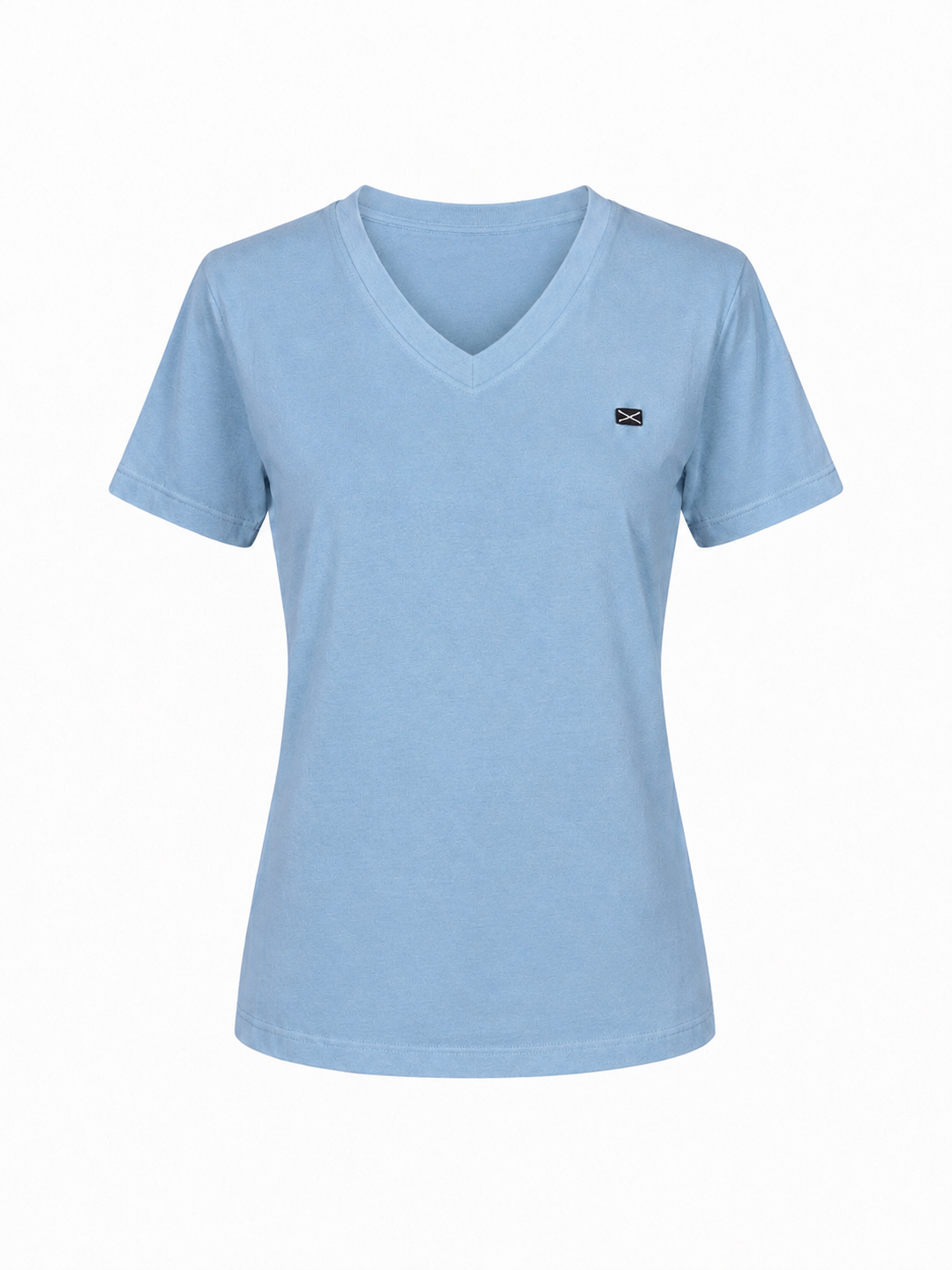 COTTON V-NECK T-SHIRT GITTE - NAVY/LILAC/LIGHT BLUE/LIGHT PINK/BLUE/SOFT RED - SHIRTS - SCAPA FASHION - SCAPA OFFICIAL